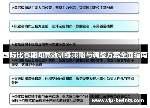 国际比赛期间高效训练策略与调整方案全面指南