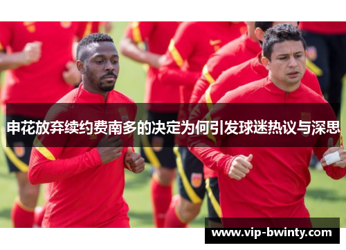 申花放弃续约费南多的决定为何引发球迷热议与深思